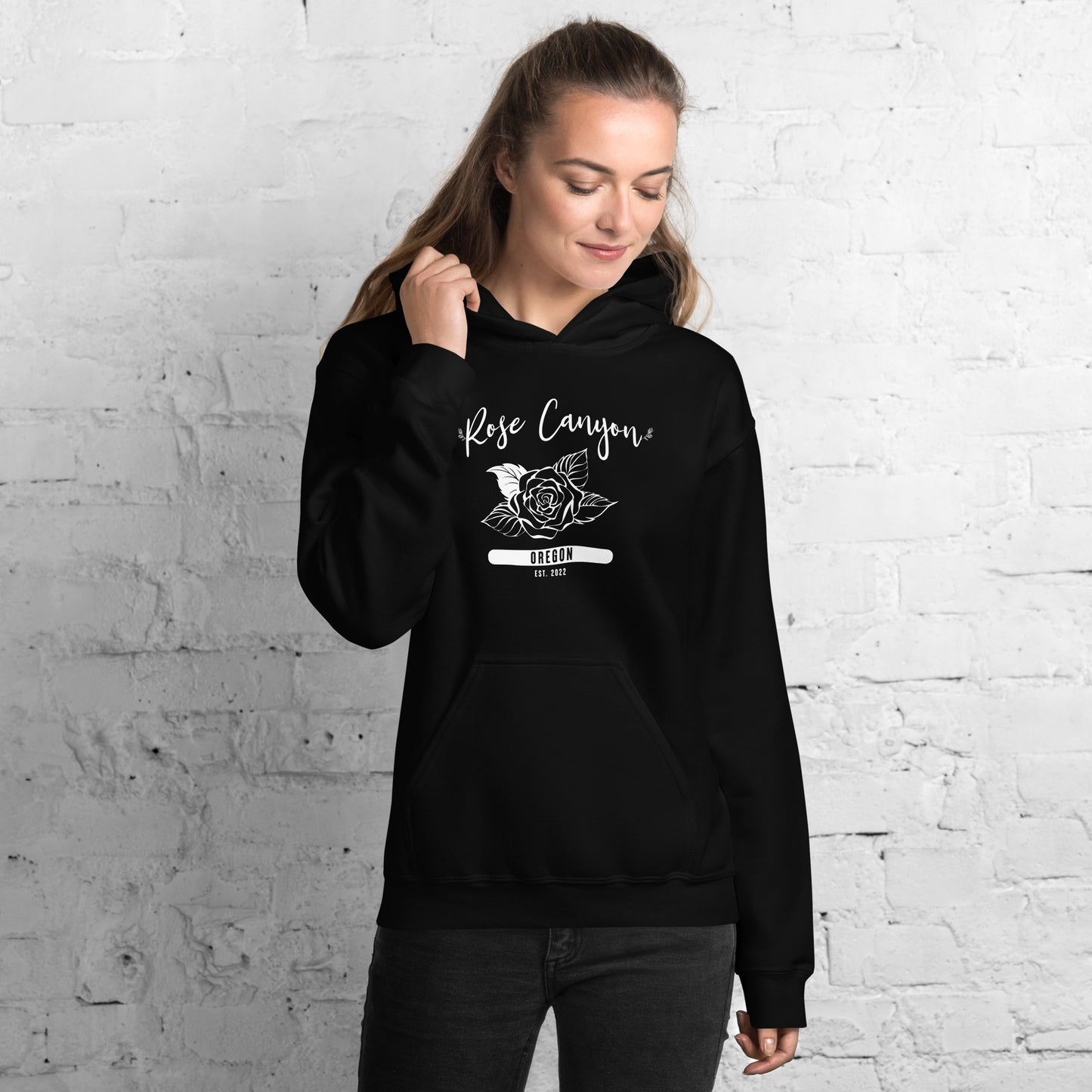 Rose Canyon White Text - Hoodie