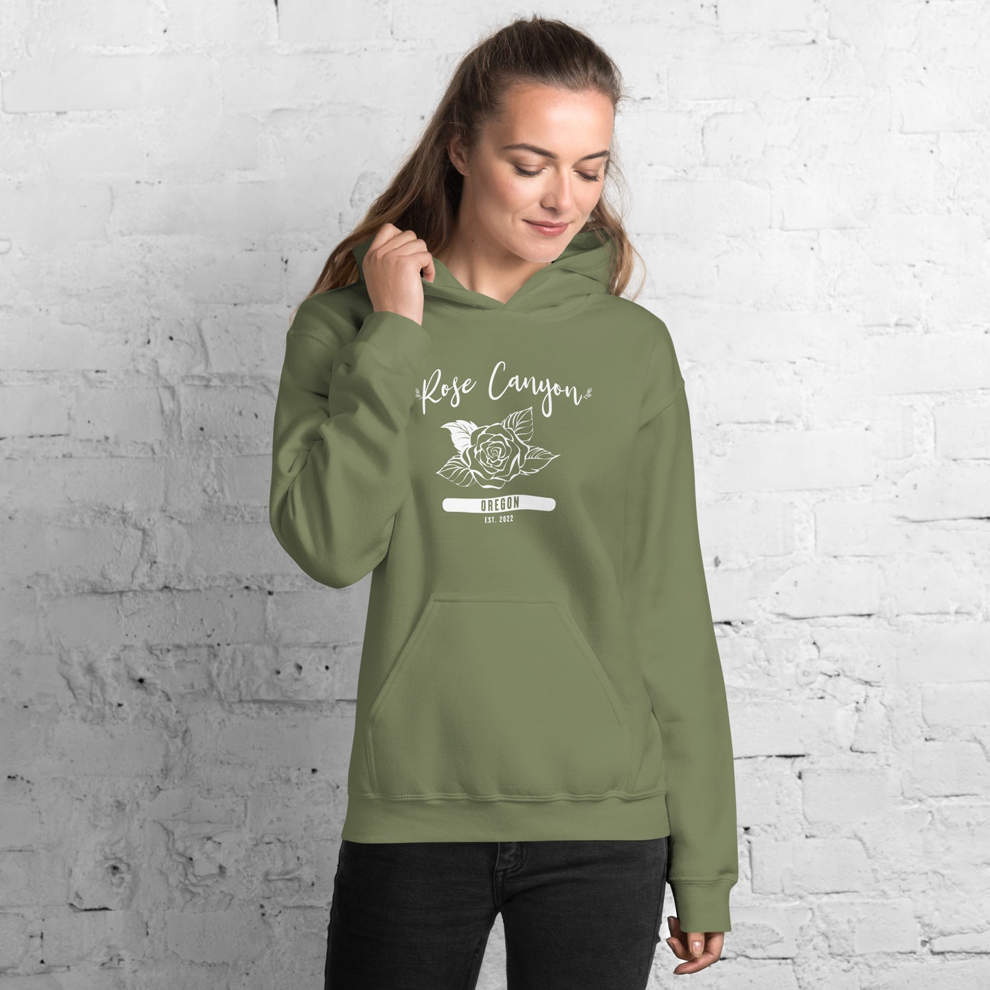 Rose Canyon White Text - Hoodie